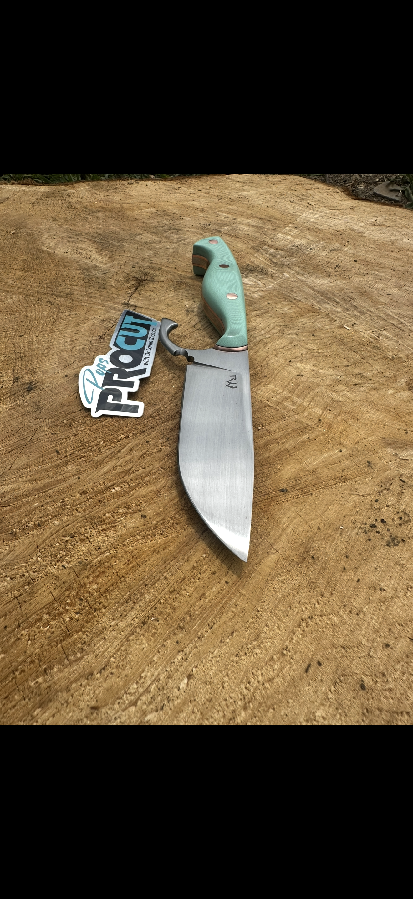 Knife with turquoise handle